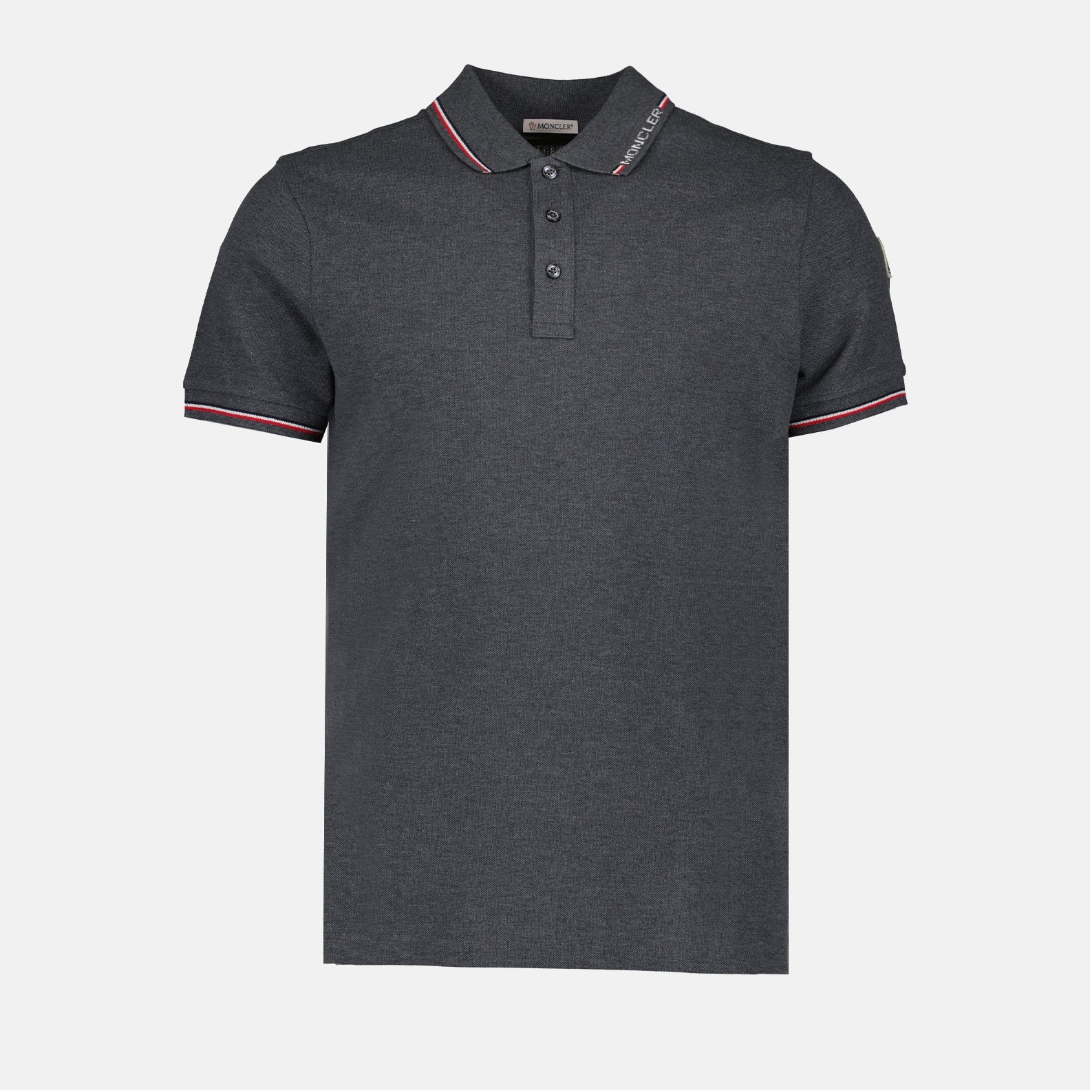 Polo shirt with logo and piping