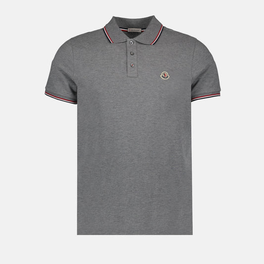 Polo shirt with logo and piping