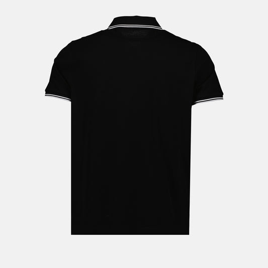 Polo shirt with logo and piping