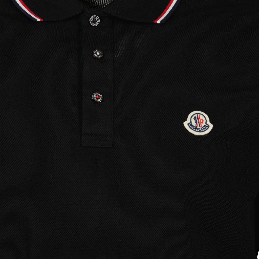 Polo shirt with logo and piping