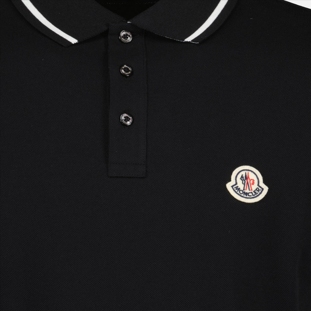 Polo shirt with logo and piping