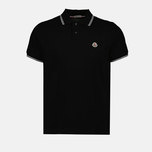 Polo shirt with logo and piping