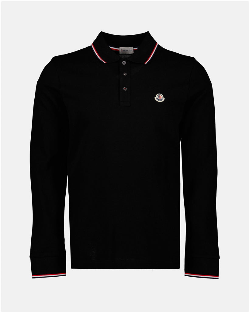 Polo shirt with logo and piping