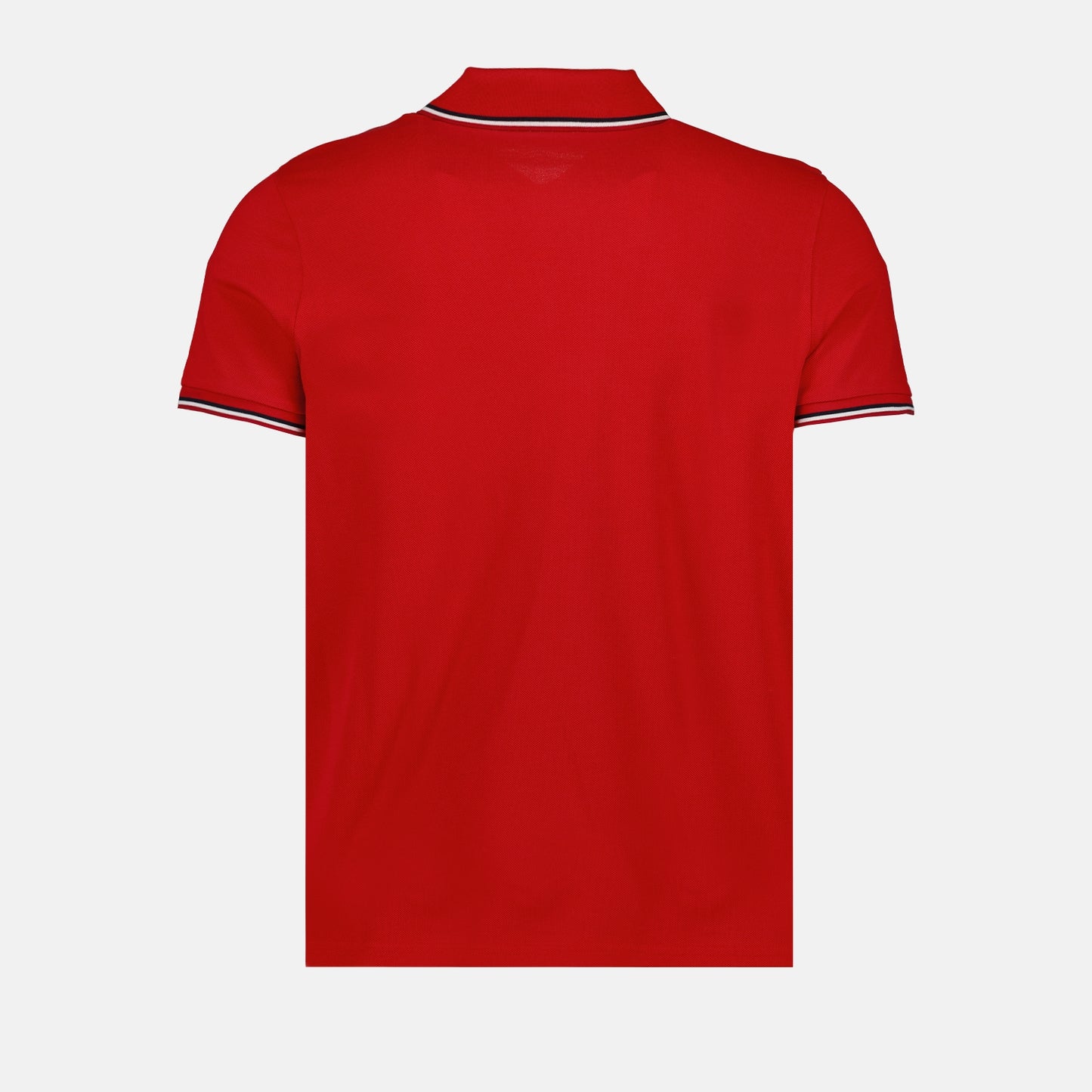 Logo and piping polo shirt Red