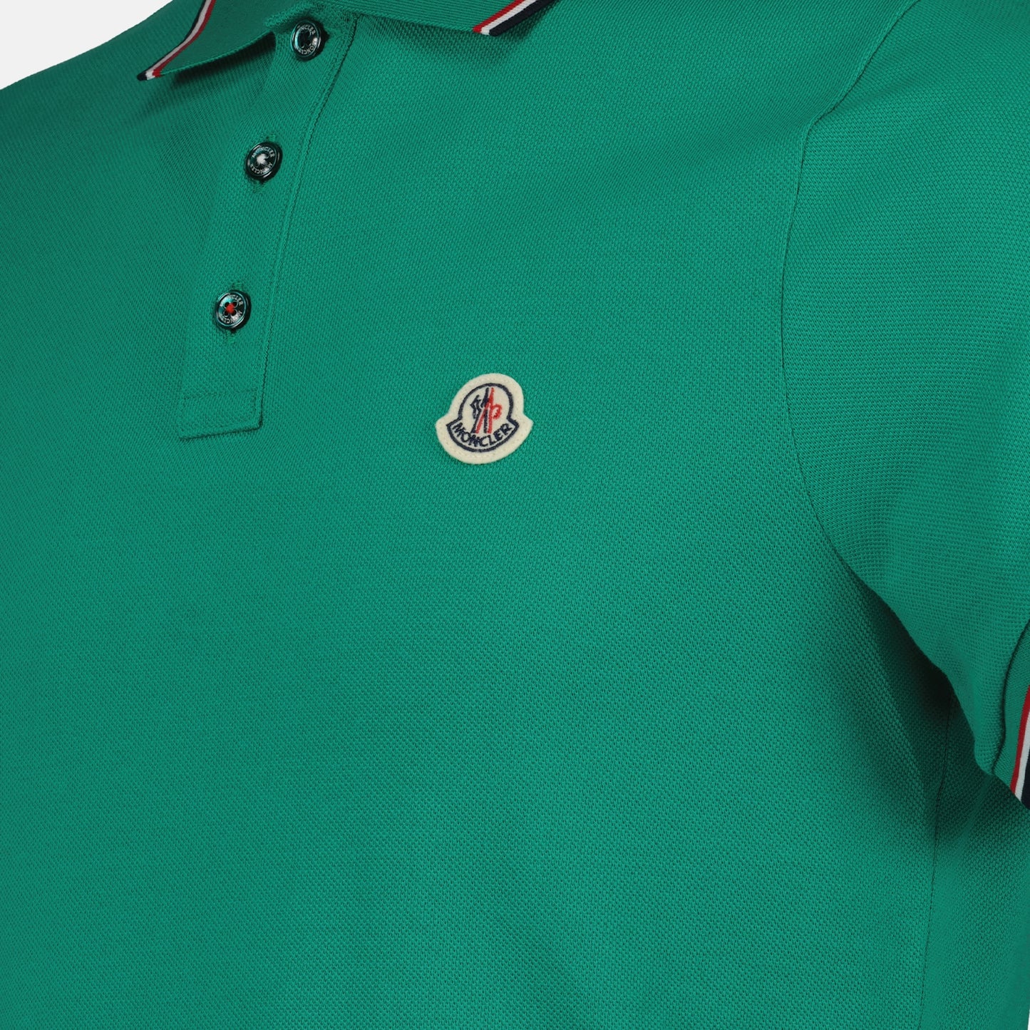 Polo shirt with logo and piping