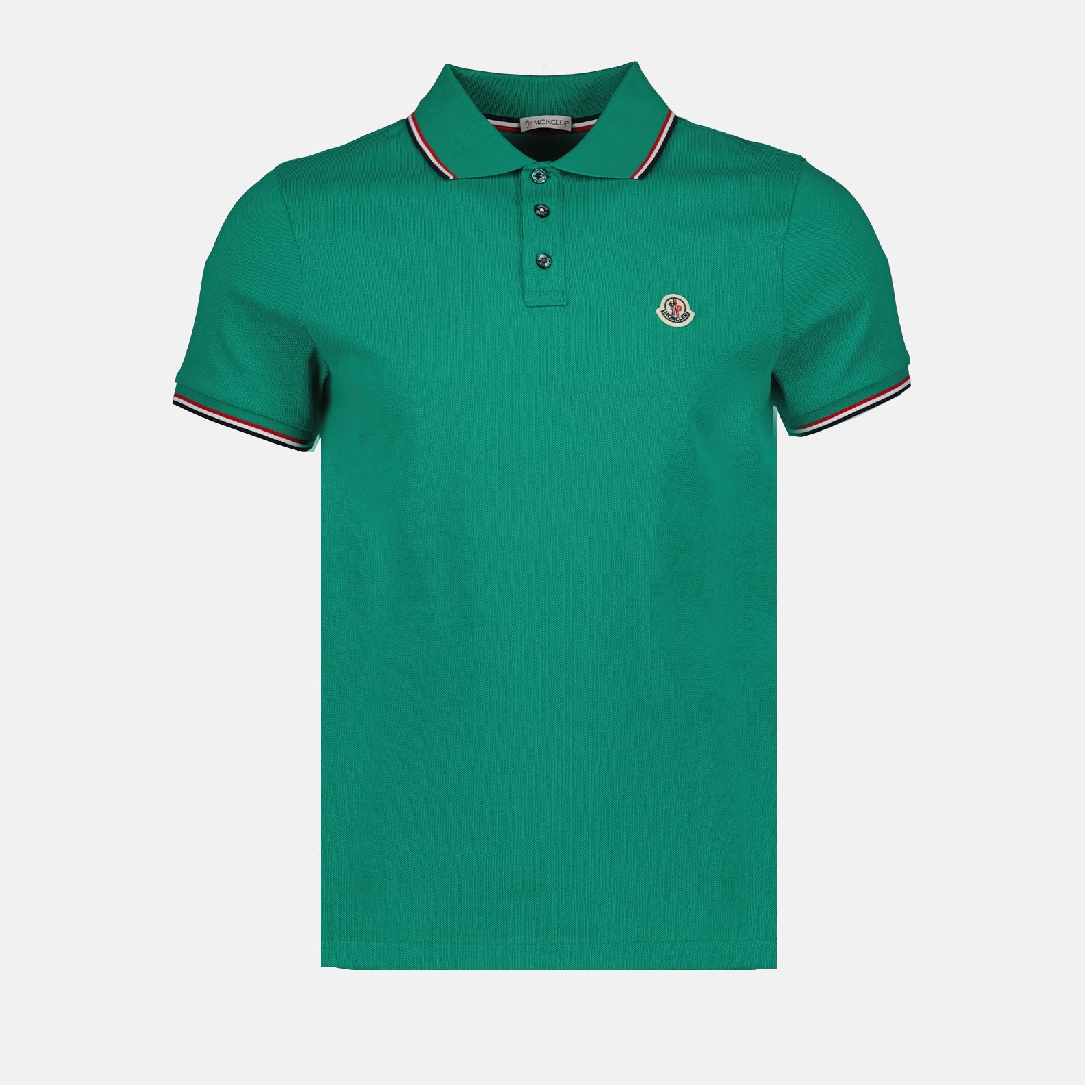 Polo shirt with logo and piping