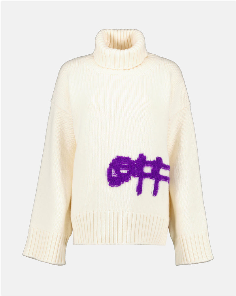 White Intarsia Sweater