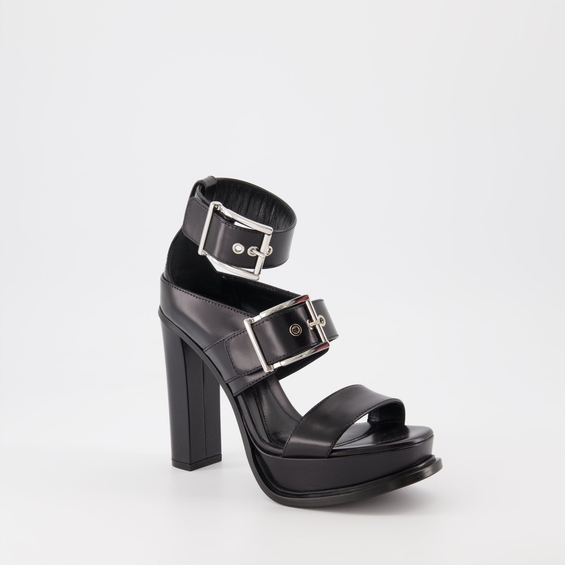 Buckled and platform sandals