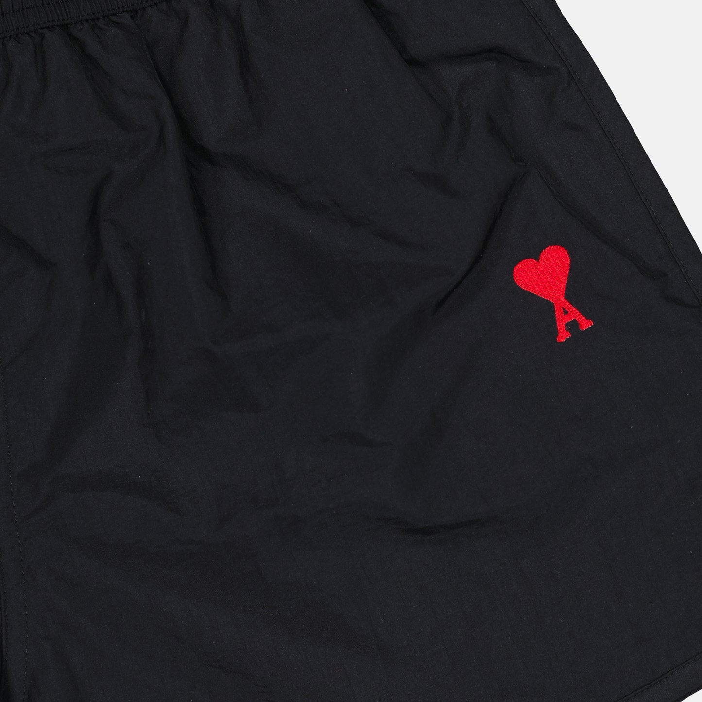 Short de bain court Ami de Coeur noir