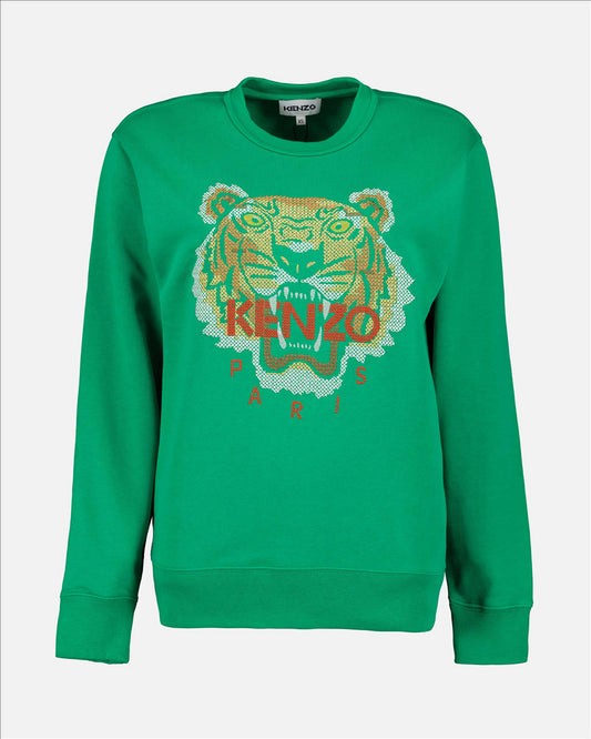 Sweatshirt Tiger Kenzo pour Femme Vert