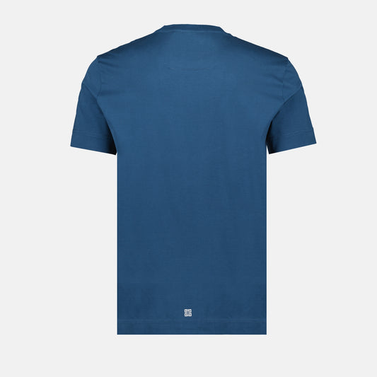 T shirt bleu à logo