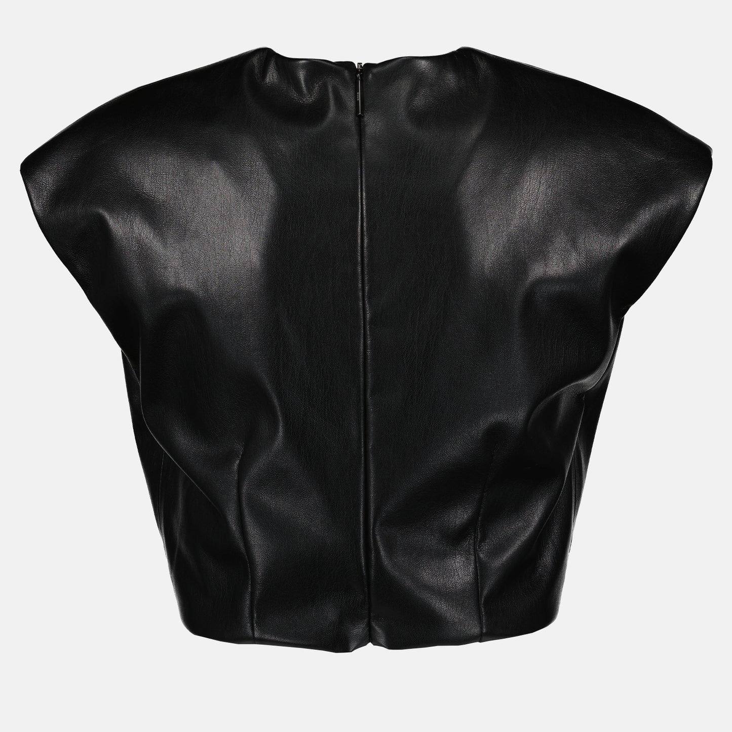 Faux leather top