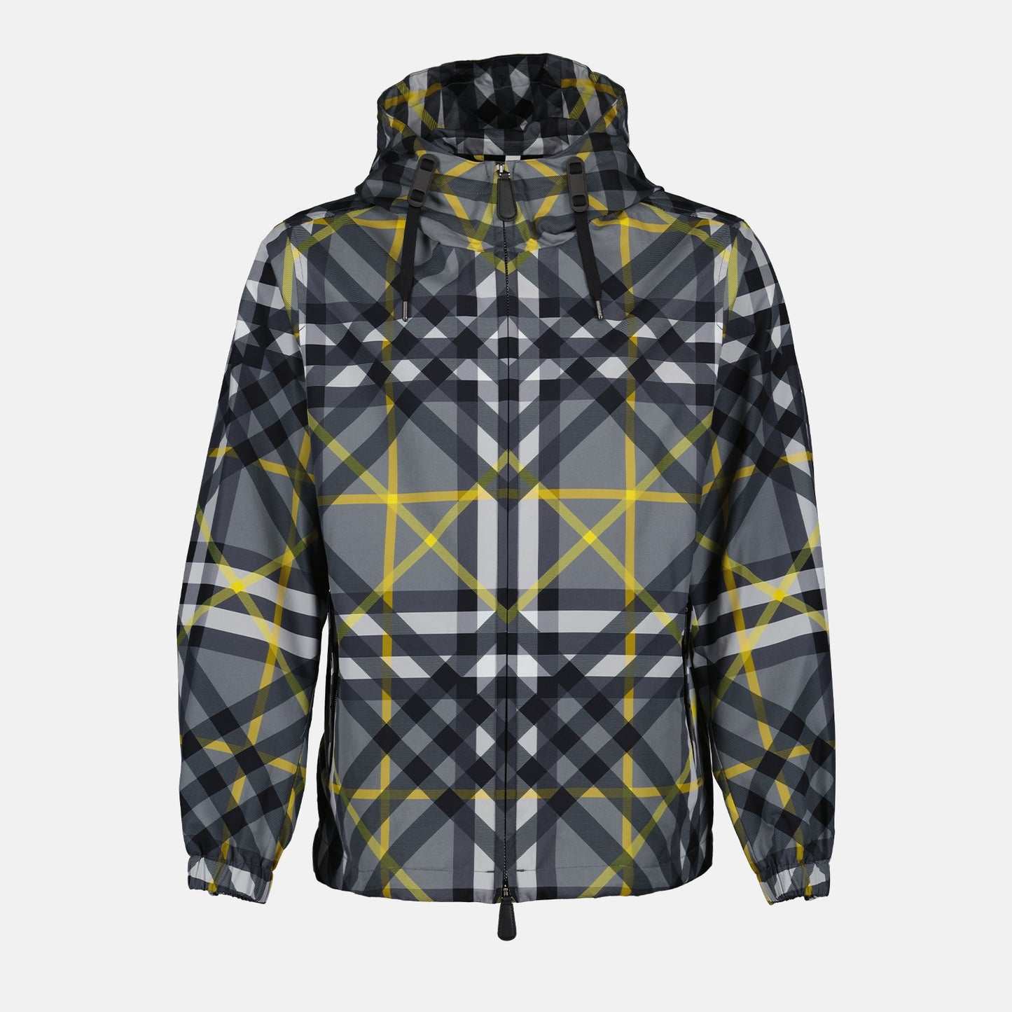 Veste à carreaux gris jaune