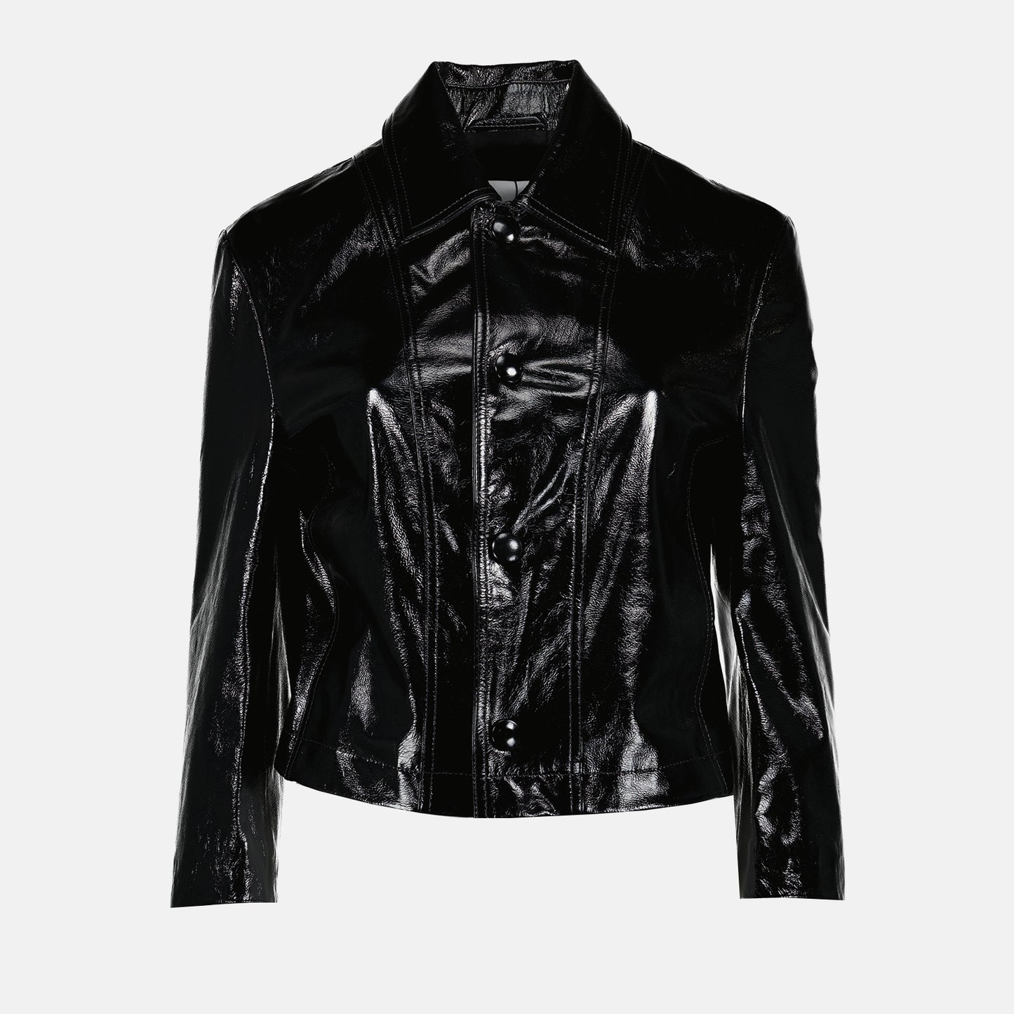 Veste en vinyle noir